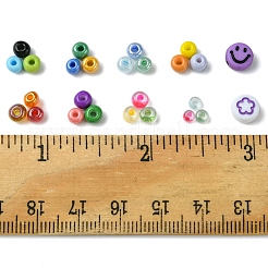 Плоские круглые и круглые акриловые и стеклянные бусины «сделай сам» DIY-FS0006-45