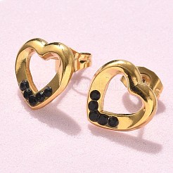 Серьги-гвоздики из нержавеющей стали 304 EJEW-F361-04G