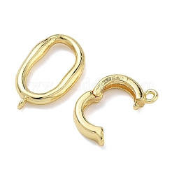 Овальные латунные раскладывающиеся застежки&nbsp;KK-Z143-20G