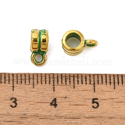 合金チューブベイル  コラム  黄金＆緑青  9x6x4.5mm  穴：2mm  内径：3.7mm&nbsp;FIND-Z063-42G