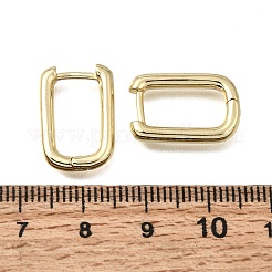 Latón pendientes de aro Huggie&nbsp;EJEW-G473-01G
