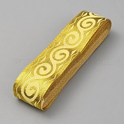 Жаккардовая цветочная лента из полиэстера в этническом стиле OCOR-WH0070-111B