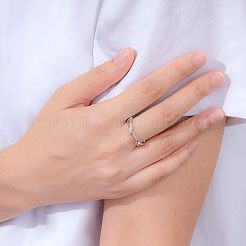 Простой стиль 925 серебряные кольца для пальцев&nbsp;FS-WG80334-02