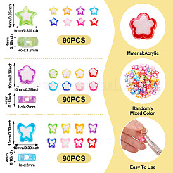 270шт. акриловая бусина для покрытия OACR-TA0003-76