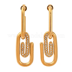 Серьги-гвоздики в форме скрепки из нержавеющей стали 304 EJEW-S279-03G