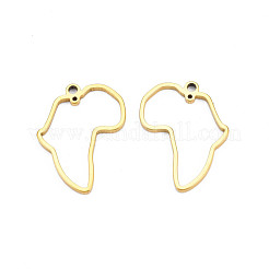 Ионное покрытие (IP) карта африки 201 соединительные подвески из нержавеющей стали&nbsp;STAS-T063-168G