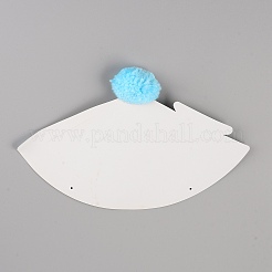 Бумажные головные уборы с помпоном&nbsp;AJEW-WH0223-07A