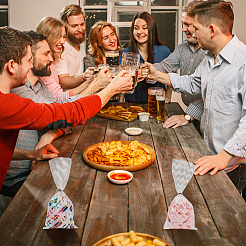 100 шт. 4-х видов прямоугольных пластиковых пакетиков для конфет&nbsp;ABAG-WH20013-19C