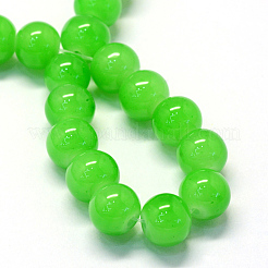 Perles rondes en verre imitation jade&nbsp;X-DGLA-Q021-10mm-09