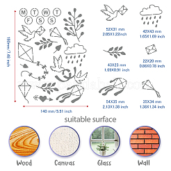 Трафареты для штампов из нержавеющей стали DIY-WH0289-045