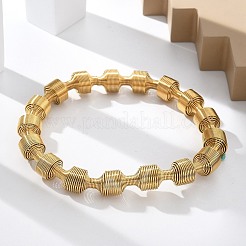 Эластичные браслеты из нержавеющей стали 304 для женщин&nbsp;LS-BJEW-P315-02H-G