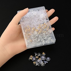 200шт 3 стильные латунные и пластиковые ушные гайки KK-YW0001-65