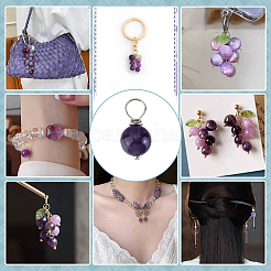 24 Stück natürliche Amethyst-Anhänger&nbsp;PALLOY-PH01916