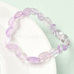 Браслеты из натуральных аметистов с бусинами для женщин BJEW-K213-C23