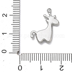 304ステンレスペンダント  キリンチャーム  ステンレス鋼色  19x15x2mm  穴：1.4mm&nbsp;SA-B007-03P-B