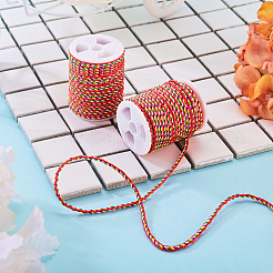 2 rollo de cordón trenzado de nailon decorativo multicolor&nbsp;NWIR-TADJ0001-04B