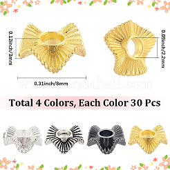 120 шт. 4 цвета бусины из сплава в тибетском стиле&nbsp;FIND-SC0017-92A