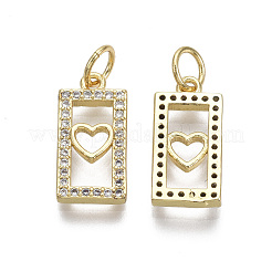Messing micro pave klare zirkonia anhänger&nbsp;KK-R133-004-06G-NF
