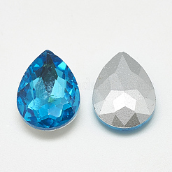 Заостренные заднее стекло горный хрусталь кабошоны&nbsp;RGLA-T081-10x14mm-12