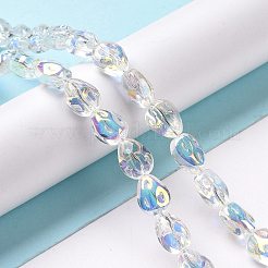 Прозрачные стеклянные бусины гальваническим пряди&nbsp;GLAA-C025-02D