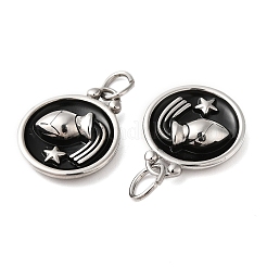 Подвески из нержавеющей стали 304 с эмалью&nbsp;STAS-A080-43P-10