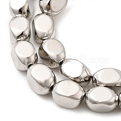 Chapelets de perles en verre électroplaqué&nbsp;EGLA-F166-02B-P