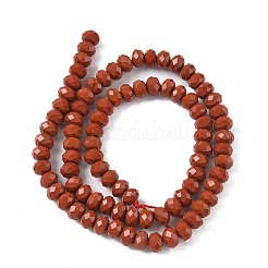 Нити из бисера натуральный красный яшма G-D344-A09