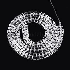Fili di perline do vetro trasparente&nbsp;GLAA-N026-2x4mm-T06