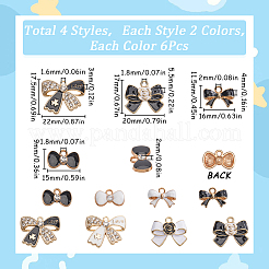 48шт 8 стиля подвески из сплава с эмалью&nbsp;ENAM-SC0005-67