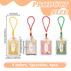 4 шт. 4-х цветная парчовая сумка-подвеска для благословения&nbsp;HJEW-NB0002-16