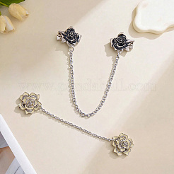 2 pieza de 2 estilos de clips de collar de rhinestone de aleación&nbsp;AJEW-BM0001-47