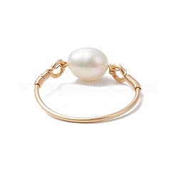 Картофель натуральный культивированный пресноводный жемчуг бусины кольца для пальцев RJEW-JR00791-01