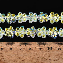 Brins de perles de verre électrolytiques transparentes&nbsp;GLAA-T023-38A-01