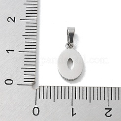 Ionenplattierung (IP) 304 Edelstahl Micro Pave Zirkonia Anhänger&nbsp;STAS-Z107-06P-05