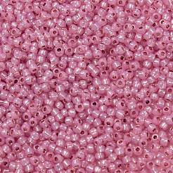 TOHOラウンドシードビーズ  日本製シードビーズ  （pf2106)パーマフィニッシュダークピンクオパールシルバー裏地  11/0  2.2mm  穴：0.8mm  約50000個/ポンド&nbsp;SEED-TR11-PF2106