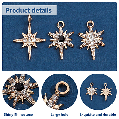60 stücke 3 stile legierung strass anhänger&nbsp;FIND-PH0020-28