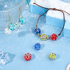 10шт 5 цвета бусины лэмпворк ручной работы LAMP-FI0001-01