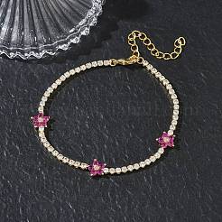 Bracciali tennis da donna in ottone con micro pavé di zirconi cubici&nbsp;KK-D112-03G