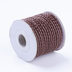 1 рулон круглых плетеных шнуров из коровьей кожи WL-SC0001-01A