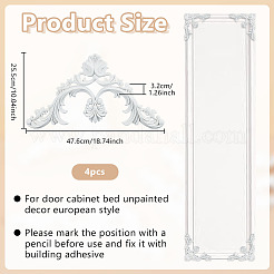 Applique décorative en cuir PU sculpté à motif floral&nbsp;AJEW-WH0696-649B