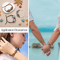 12шт регулируемый плетеный нейлоновый шнур макраме мешочек изготовление браслета&nbsp;AJEW-SW00010-02