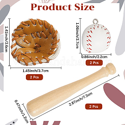 Комплект из бейсбольных перчаток из искусственной кожи DJEW-CL0001-01