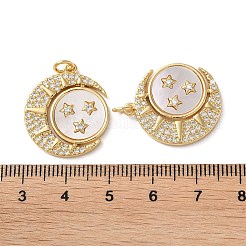 Латунные микропаве прозрачные подвески с фианитом KK-B083-36A-G