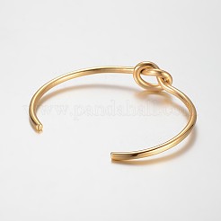 Bracelets manchettes en acier inoxydable 304 au design unique&nbsp;LS-BJEW-K105-07G