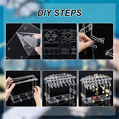 1 комплект прозрачных акриловых подставок для сережек EDIS-PH0001-28