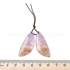 Подвески из натурального аметиста и кружевного агата G-S398-03I