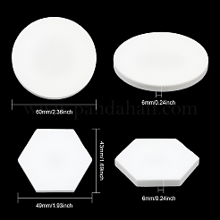 12 шт. 2-х стилевые фарфоровые коралловые осколочные основания AJEW-CA0003-36