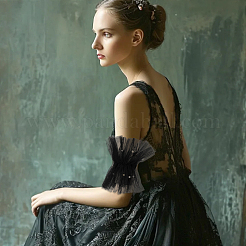 Съемные рукава из марли с кружевными воланами&nbsp;AJEW-WH0609-202