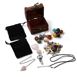 7 набор лечебных камней из натуральных драгоценных камней чакры G-PW0007-127