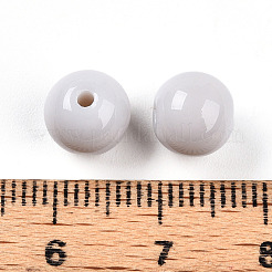 Perles de verre opaques de couleur unie&nbsp;LS-GLAA-N007-8mm-A08